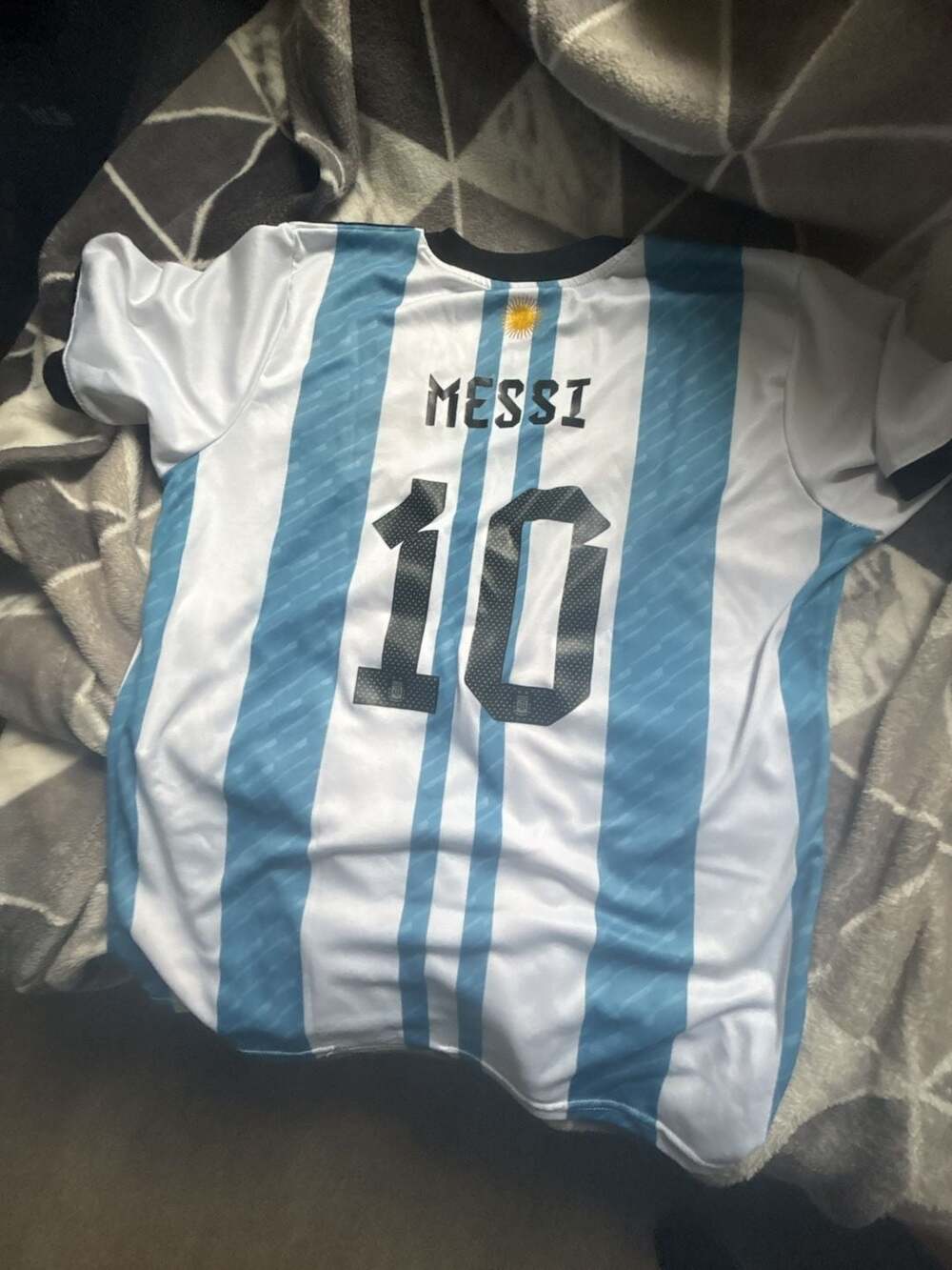Adidas Argentina 2022 World Cup Home Jersey Lionel Messi #10 kids large